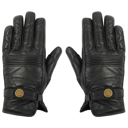 front of women's black motorcycle waterproof gloves with knuckle protection for women biker