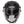 front of black open face motorbike helmet with clear visor