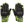 black and green motorcycle gloves with white stitching with moulded carbon knuckles for bikers