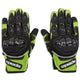MX-Air Black & Green Textile Motorcycle Gloves