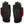 black and red nylon motorcycle gloves with white stitching and silicone grip palm