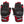 black and red motorcycle gloves with white stitching with moulded carbon knuckles for bikers