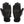 black and white nylon motorcycle gloves with white stitching and silicone grip panels