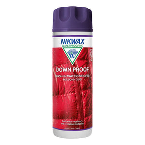 Nikwax down proof wash in waterproofer bottle for down gear
