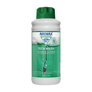 Nikwax 1 Litre Tech Wash for waterproof cleaning bottle