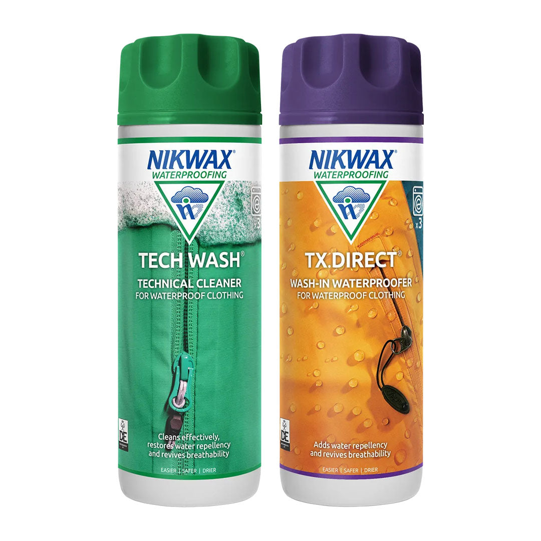 Nikwax tech was and tx.direct cleaners for waterproofing