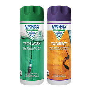 Nikwax tech was and tx.direct cleaners for waterproofing