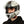white black and grey motorbike helmet with clear visor side view