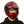 side view of biker wearing red motorbike helmet with clear visor