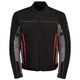 Pace Black Grey & Red Zip Up Motorcycle Jacket