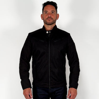 Cafe Air Lightweight Black Motorcycle Jacket