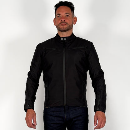 Cafe Flux Black Motorcycle Jacket