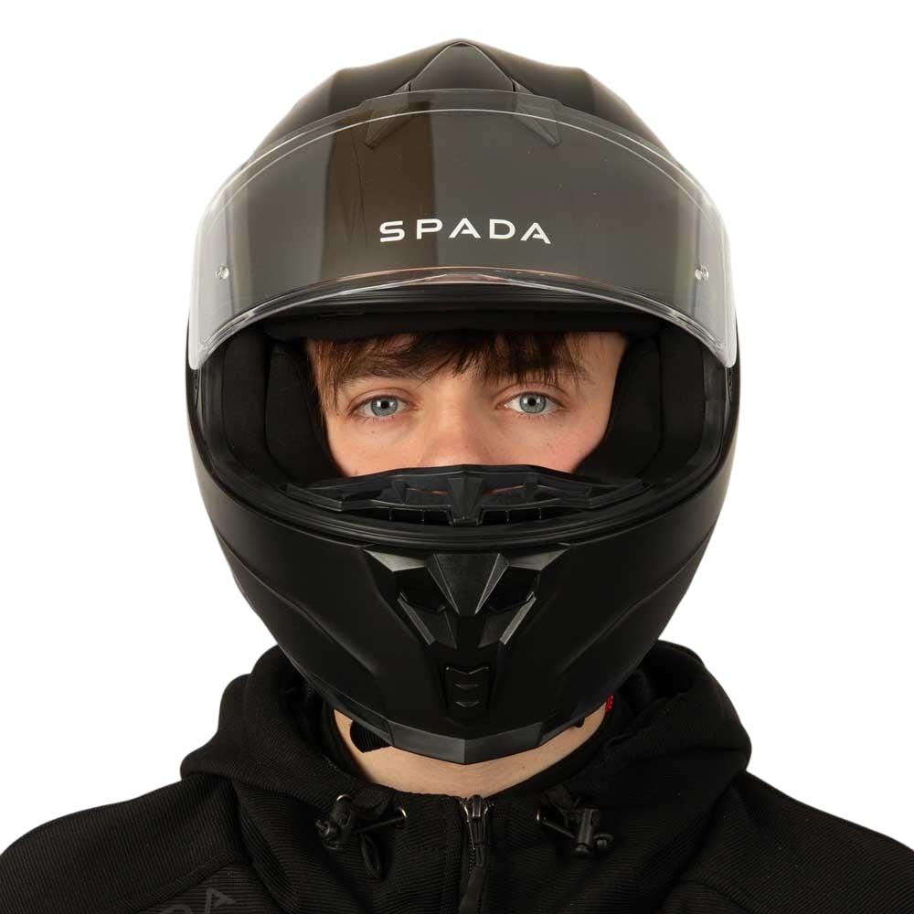 Raiden Matt Black Full Face Motorbike Helmet