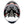 top birds eye view of black white and red gloss motorbike helmet