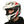 three colour motorbike helmet with clear visor lifted up