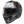 side view of black and red full face motorbike helmet with washable liners