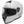 side view of white full face motorbike helmet with washable liners