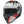 side view of black white and red full face motorbike helmet with washable liners