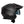 side of black adventure motorbike open face helmet with visor