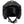 front of black open face motorbike helmet with drop down visor