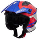 Rock 06 Pilot Red Blue & White Open Face Motorcycle Helmet