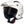 side view of white open face motorbike helmet with drop down visor