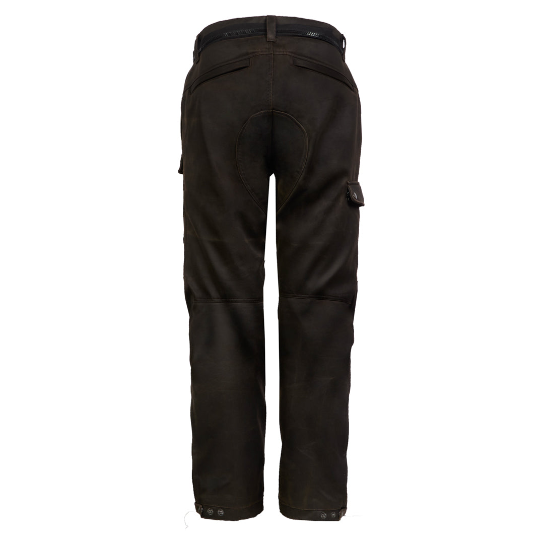 Rear view of Crossguard motorcycle trousers featuring reinforced seat and hip protection