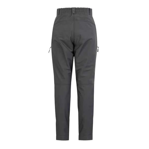 Rear view of Hairpin grey women's motorbike trousers featuring reinforced seat and sleek female fit