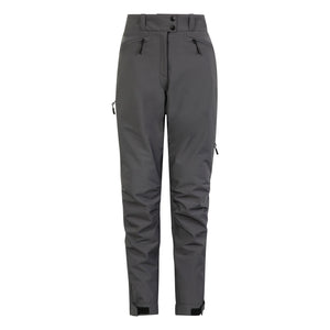 Front view of grey Hairpin ladies' waterproof motorbike trousers with a tailored women's fit