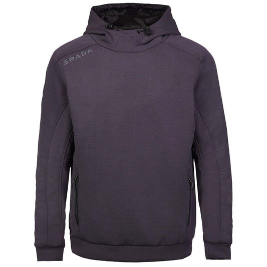 Front view of Blade Grey unisex motorcycle hoodie – pullover design with streetwear style and protective biker functionality