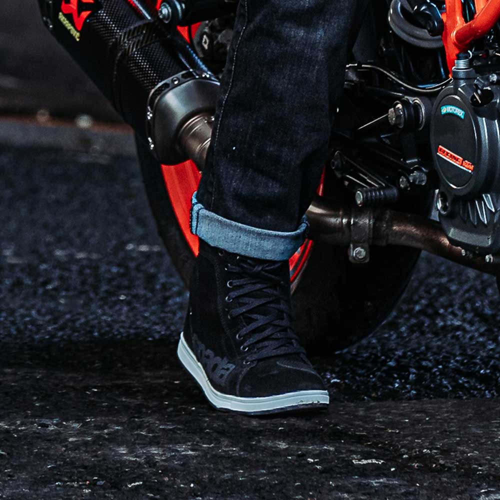 Striders Black Waterproof Motorcycle Boots