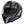 A full face motorbike helmet with a black and grey design, featuring a clear visor and a SPADA brand logo.
