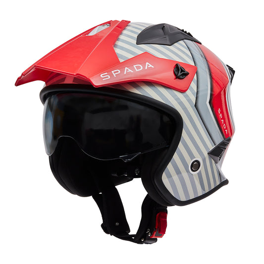 Spada Helmet Rock 06 Stasis Grey Red