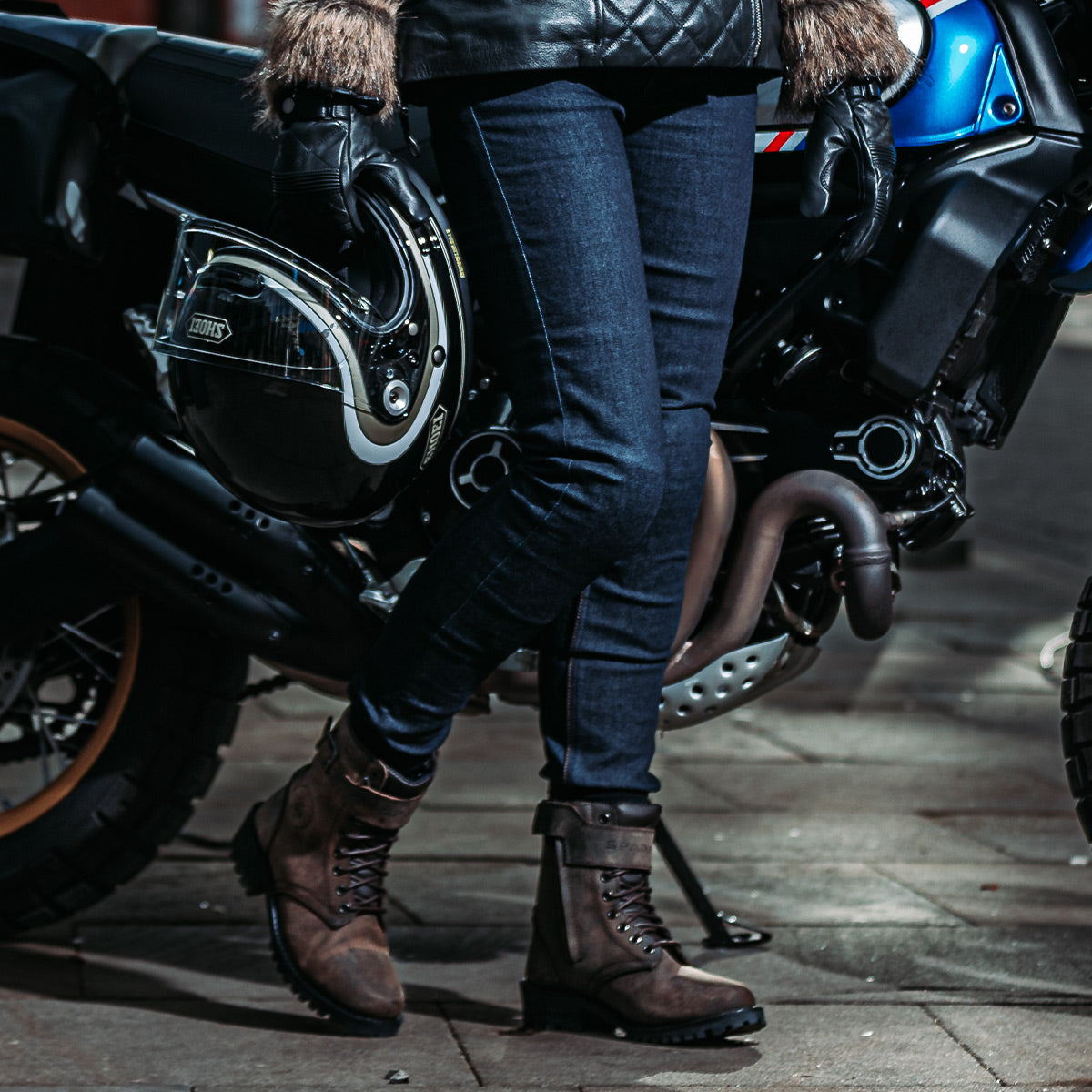 Ronin Ladies Blue Indigo Motorcycle Jeans