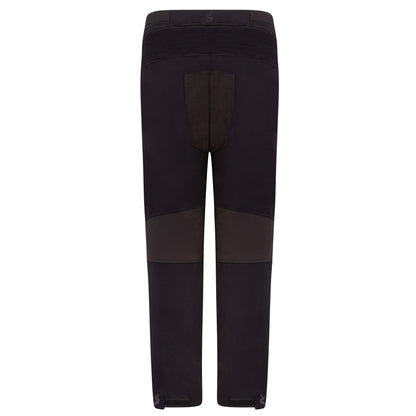 back of black and olive green motorcycle trousers for men