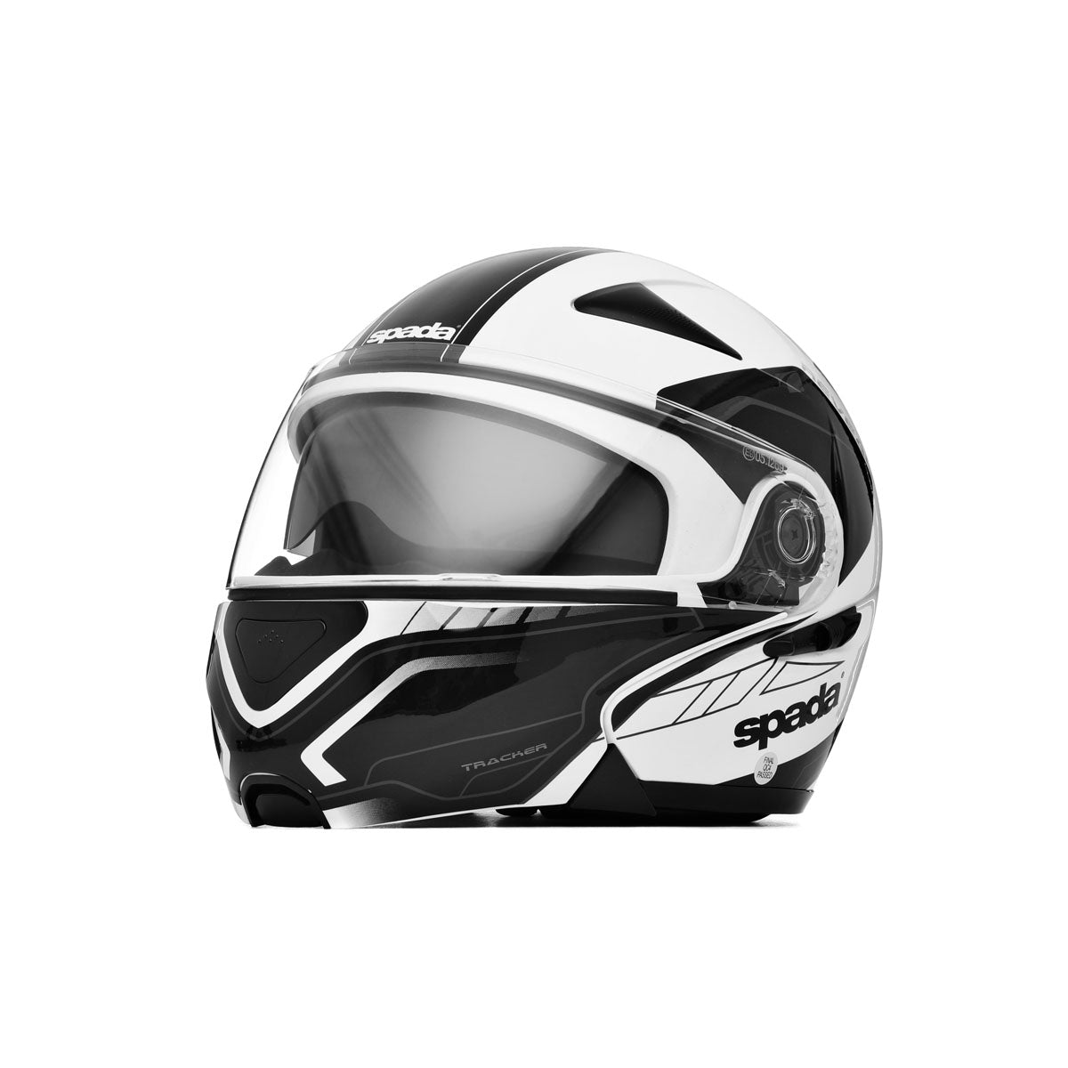 Reveal Tracker Black & White Flip Up Motorcycle Helmet