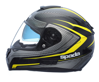 SP16 Monarch Black & Yellow Full Face Motorcycle Helmet - XS