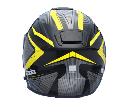 SP16 Monarch Black & Yellow Full Face Motorcycle Helmet - XS