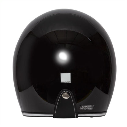Classic Plain Gloss Black Open Face Motorcycle Helmet
