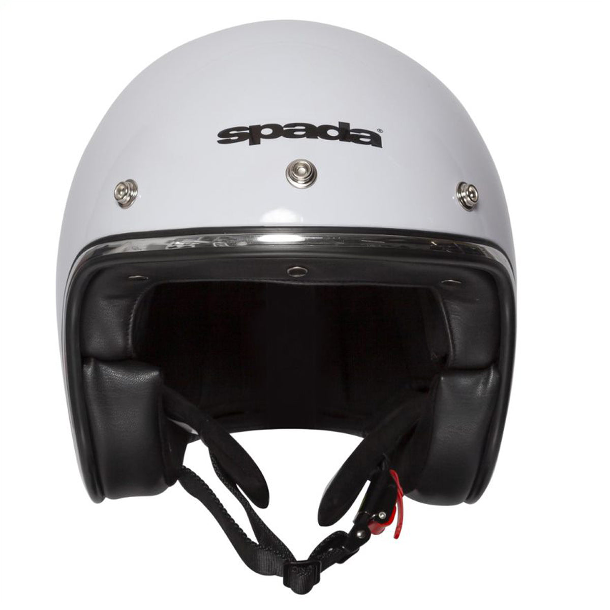 Classic Plain Gloss White Open Face Motorcycle Helmet
