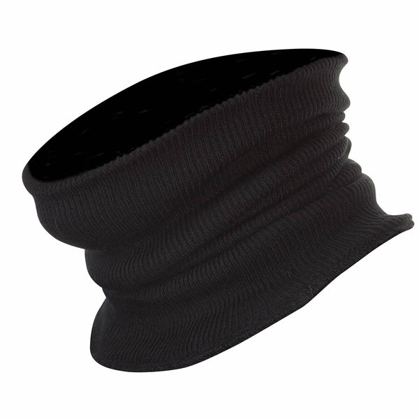 black warm and cosy but breathable neck warmer