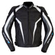 Corsa GP Black & White Leather Motorcycle Jacket