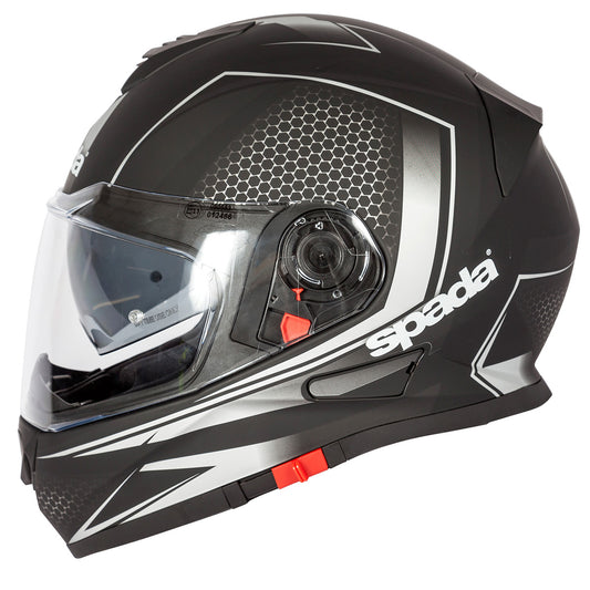 RP-One Renegade Black & Silver Full Face Motorcycle Helmet - XS