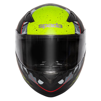 Raiden Camo & Yellow Flourescent Full Face Motorcycle Helmet