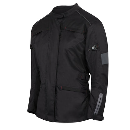 Barn Q Ladies Black Motorcycle Jacket - UK 14