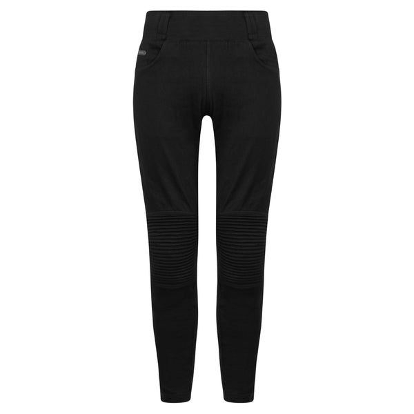 Hugger Ladies Black Motorcycle Jeggings