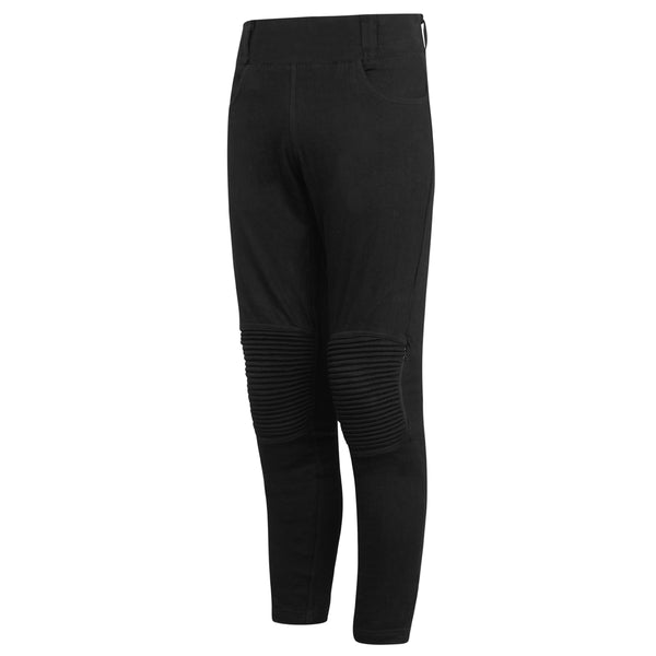 Hugger Ladies Black Motorcycle Jeggings