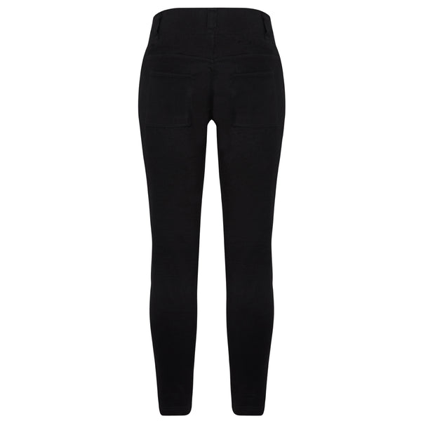 Hugger Ladies Black Motorcycle Jeggings