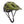 olive green mountain biking helmet with black straps