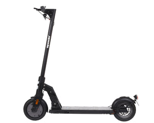 Thumb throttle and brake lever on SPADA electric scooter handlebars